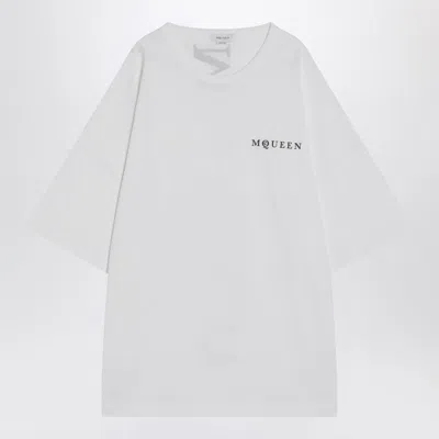 Alexander Mcqueen Alexander Mc Queen White Oversized T Shirt With Logo In White