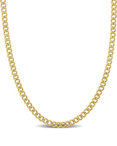 Italian Gold 14k  Curb Link Chain Necklace In Gold