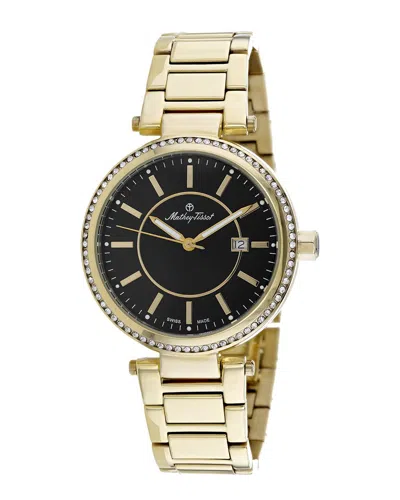 Mathey-tissot Women's Classic Black Dial Watch In Gold
