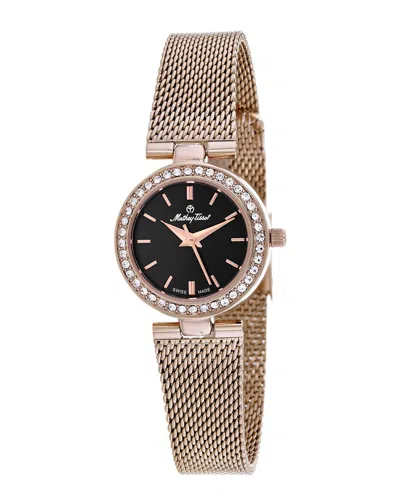 Mathey-tissot Women's Fleury Xv Black Dial Watch In Gold