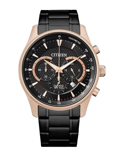 Citizen Men's Classic Black Dial Watch In Black