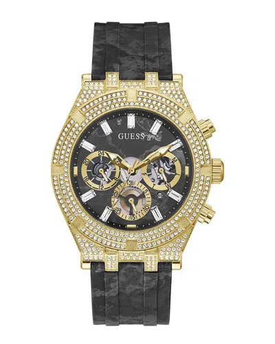 Guess Men's Classic Black Dial Watch In Black