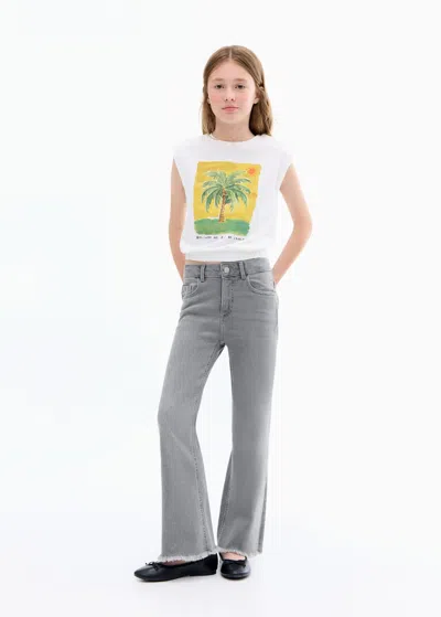 Mango Frayed Low-rise Skinny Jeans Denim Grey In Gray