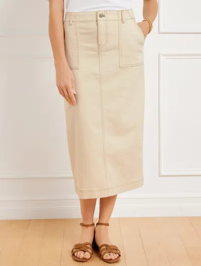 Talbots Petite - Denim Midi Skirt - Natural - 14