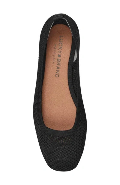 Lucky Brand Daneric Womens Perforated Square Toe Ballet Flats