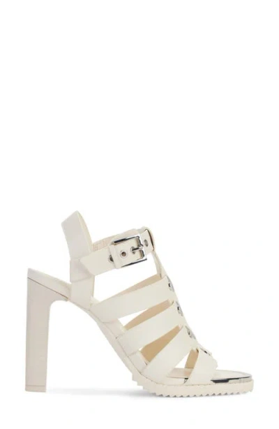 Dkny Bria Slingback Cage Sandal In White