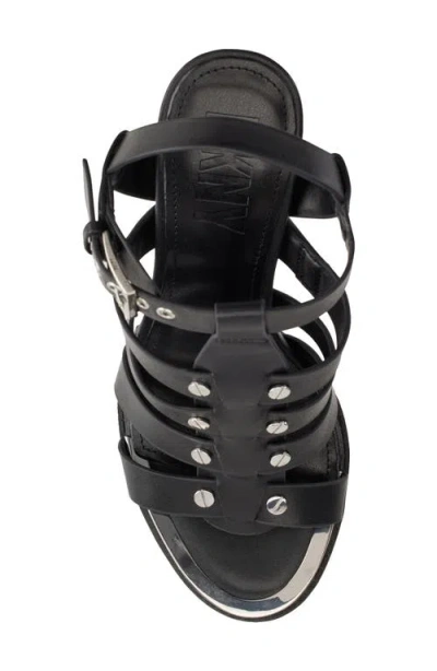 Dkny Bria Slingback Cage Sandal In Black