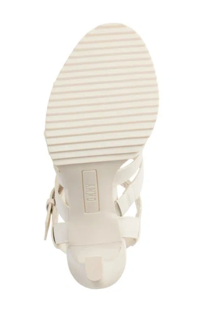 Dkny Bria Slingback Cage Sandal In White