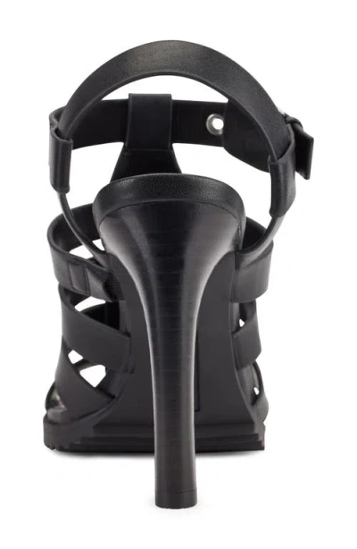Dkny Bria Slingback Cage Sandal In Black