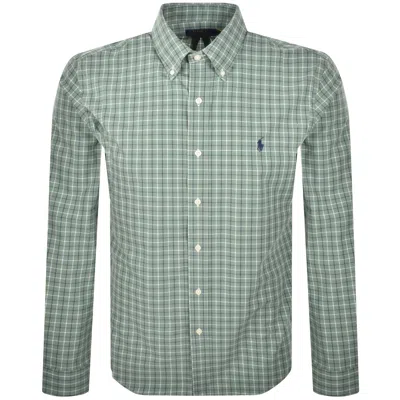 Ralph Lauren Check Long Sleeve Shirt Green In Green