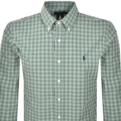Ralph Lauren Check Long Sleeve Shirt Green In Green