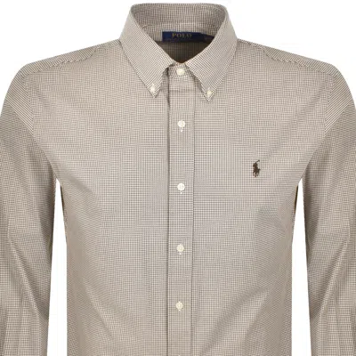 Ralph Lauren Long Sleeve Shirt Brown In Neutral