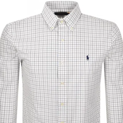 Ralph Lauren Check Long Sleeve Shirt White In White