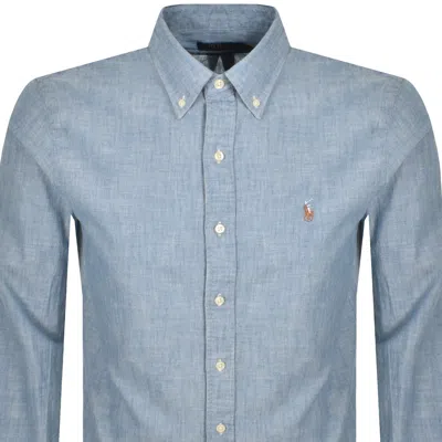 Ralph Lauren Long Sleeve Shirt Blue In Blue