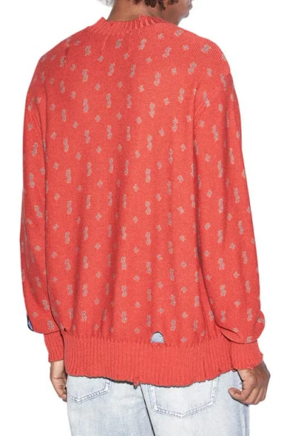 Ksubi Allstar Knit Torch Distressed Crewneck Sweater