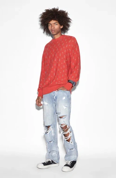 Ksubi Allstar Knit Torch Distressed Crewneck Sweater