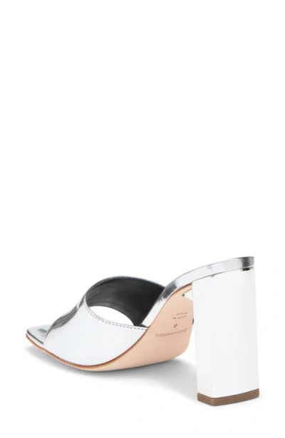 Reformation Georgi Heeled Sandal In Silver