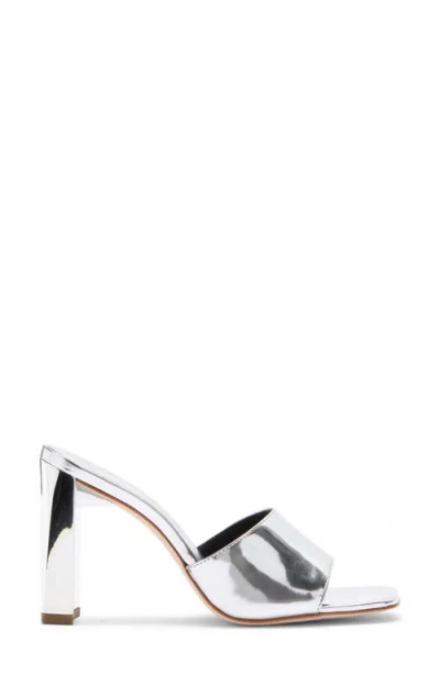 Reformation Georgi Heeled Sandal In Silver