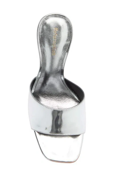 Reformation Georgi Heeled Sandal In Silver