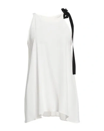 1-one Woman Top White Size 2 Acetate, Silk In White