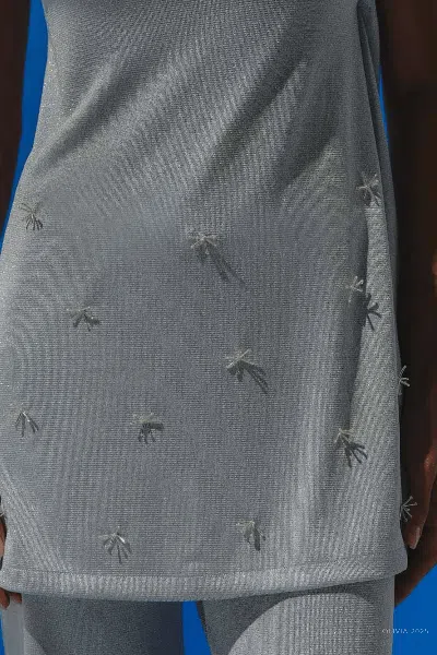 Baobab Suzu Embellished Strapless Top In Blue