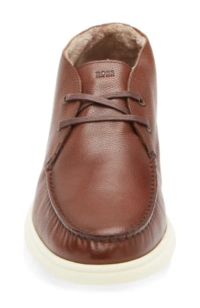 Hugo Boss Boss Sienne Chukka Sneaker In Brown