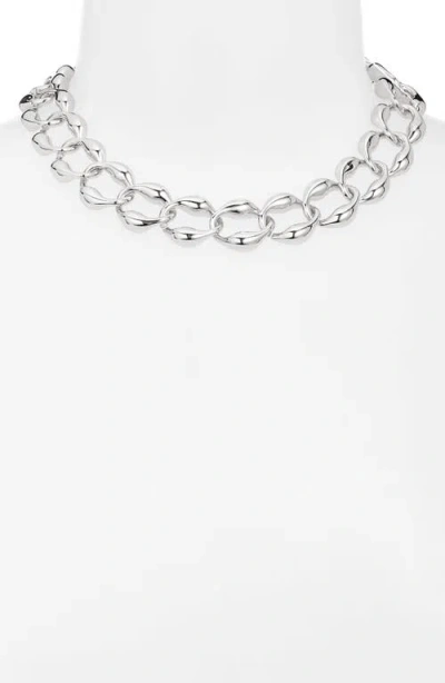 Open Edit Puffy Curb Chain Necklace