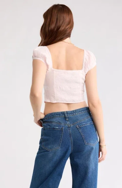 Abound Smocked Cap Sleeve Crop Top In Neutral