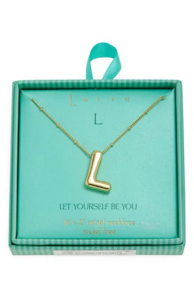 Leith 3d Initial Pendant Necklace