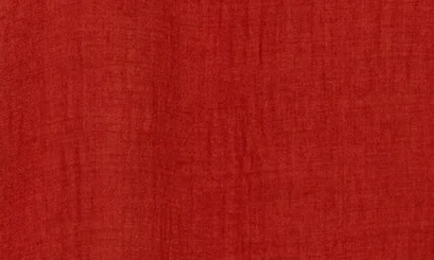 Max Studio Bubble Short Sleeve Top In Red