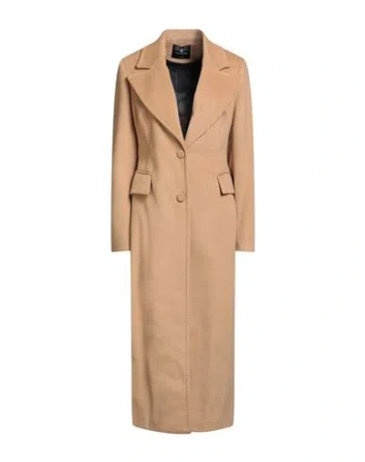 Cristinaeffe Woman Coat Camel Size 12 Polyester, Viscose In Brown