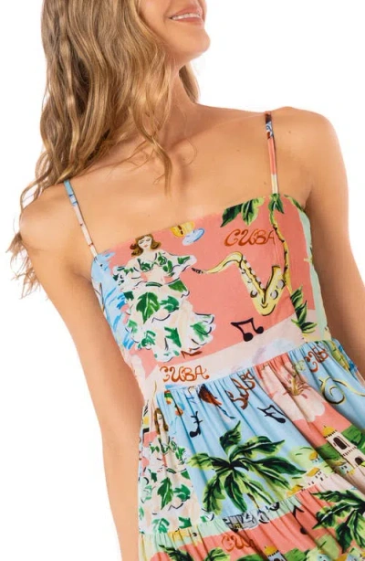 Maaji Ombré Foliage Emily Cover-up Sundress In Pink