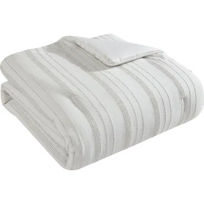 Tahari Mellie Stripe Cotton Comforter Set In White