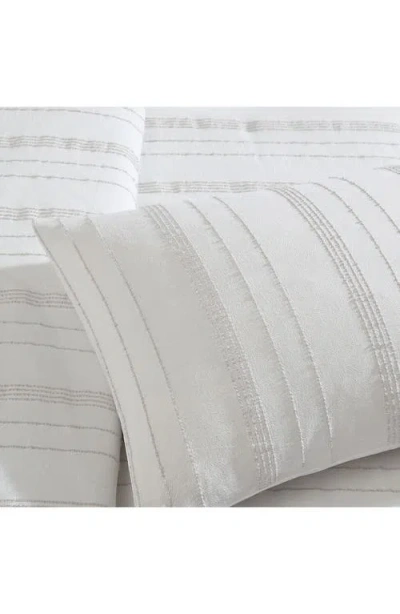 Tahari Mellie Stripe Cotton Comforter Set In White