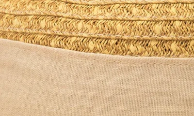 Nine West Lace Edge Bow Straw Floppy Hat