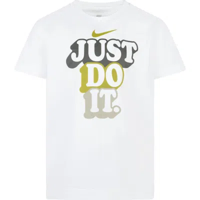 Nike Kids' Just Do It Graphic T-shirt In White