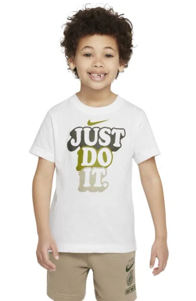 Nike Kids' Just Do It Graphic T-shirt In White