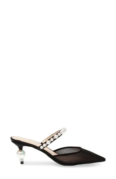 Betsey Johnson Evey Imitation Pearl Pointed Toe Mule