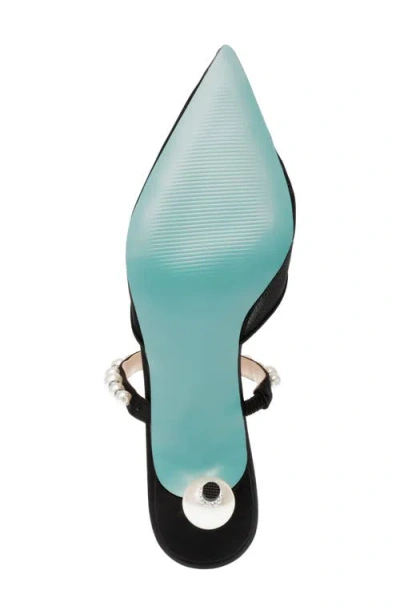 Betsey Johnson Evey Imitation Pearl Pointed Toe Mule
