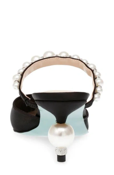 Betsey Johnson Evey Imitation Pearl Pointed Toe Mule
