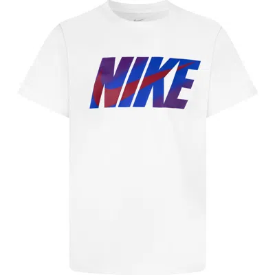 Nike Kids' Swoosh Block Graphic T-shirt In Blue