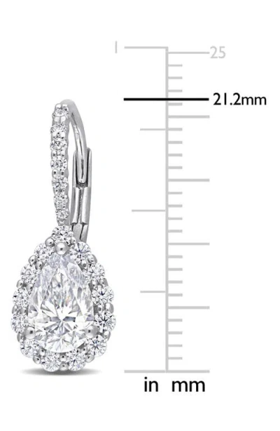 Delmar Sterling Silver Lab Grown Moissanite Lever Back Earrings