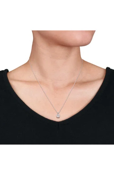 Delmar Round Lab Grown Moissanite Pendant Necklace & Stud Earrings Set