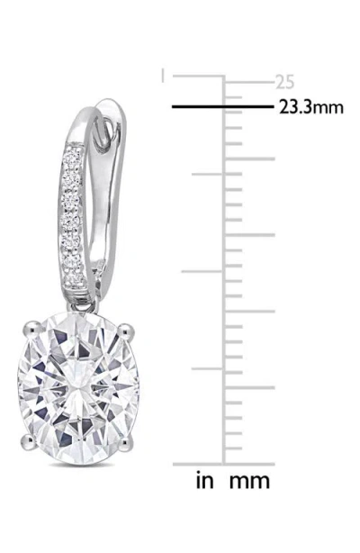Delmar Dew Oval Lab-grown Moissanite Drop Earrings
