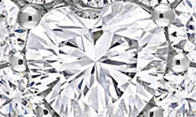 Delmar Lab Grown Moissanite Heart Halo Pendant Necklace & Earrings Set