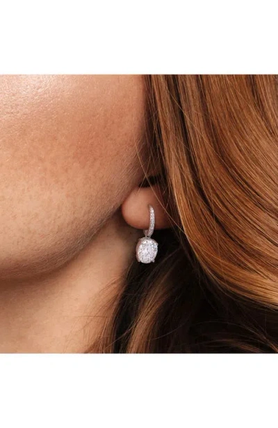 Delmar Dew Oval Lab-grown Moissanite Drop Earrings