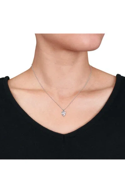 Delmar Lab Grown Moissanite Heart Pendant Necklace