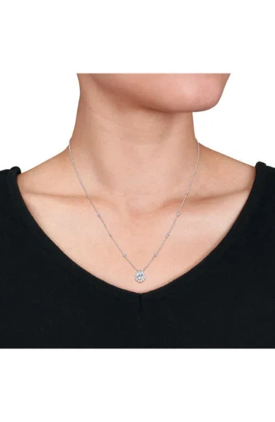 Delmar Lab Grown Moissanite Pendant Necklace & Drop Earrings Set