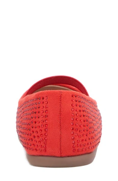 Olivia Miller Kids' Moon Light Mary Jane Flat In Red