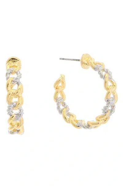 Juvell Two-tone Chain Hoop Earrings